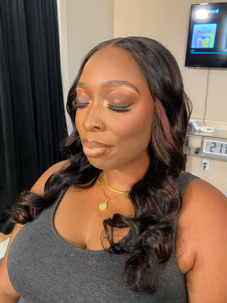 Makeup Glam + Hair Styling Combo