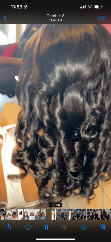 Curl Touch Up And Pin Curled Up
