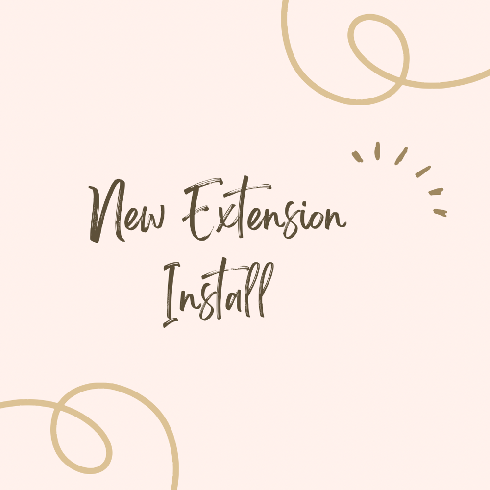New Extension Install