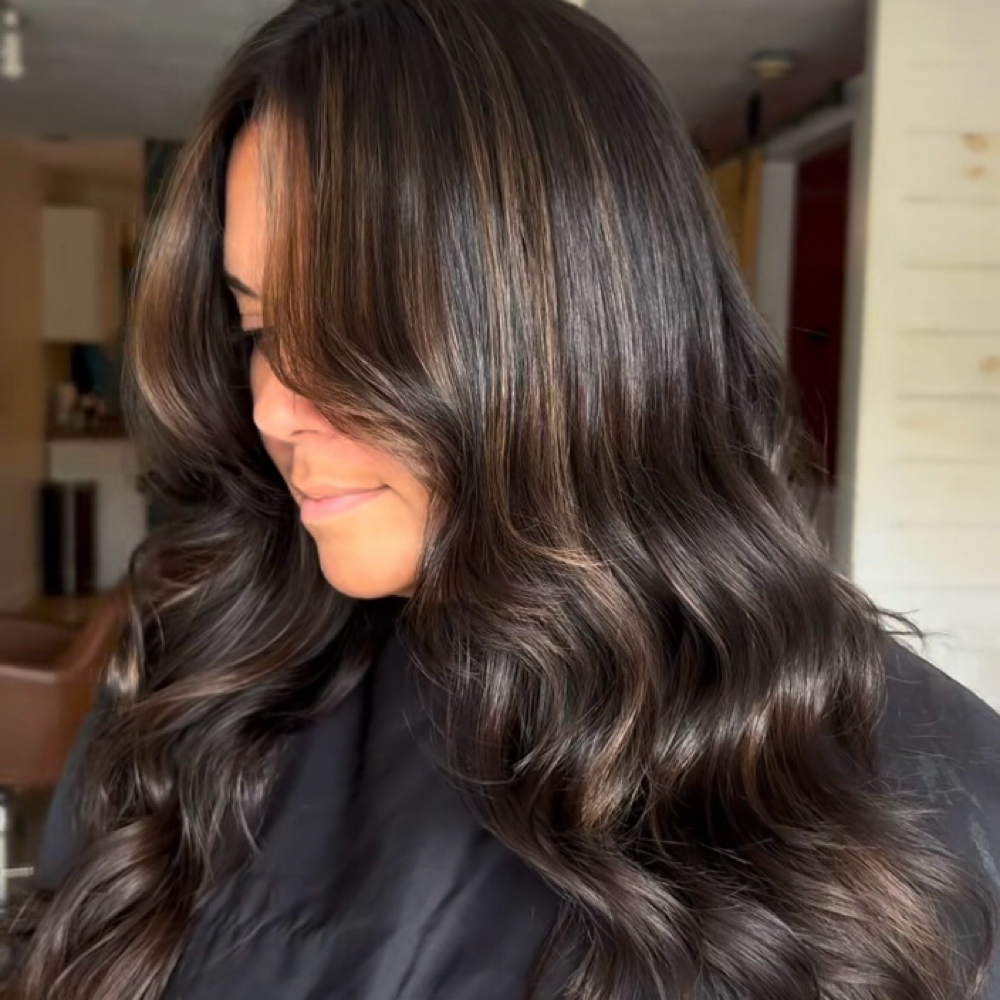 Dimensional Brunette at HairstylistMorganTaylor in Bristol, RI