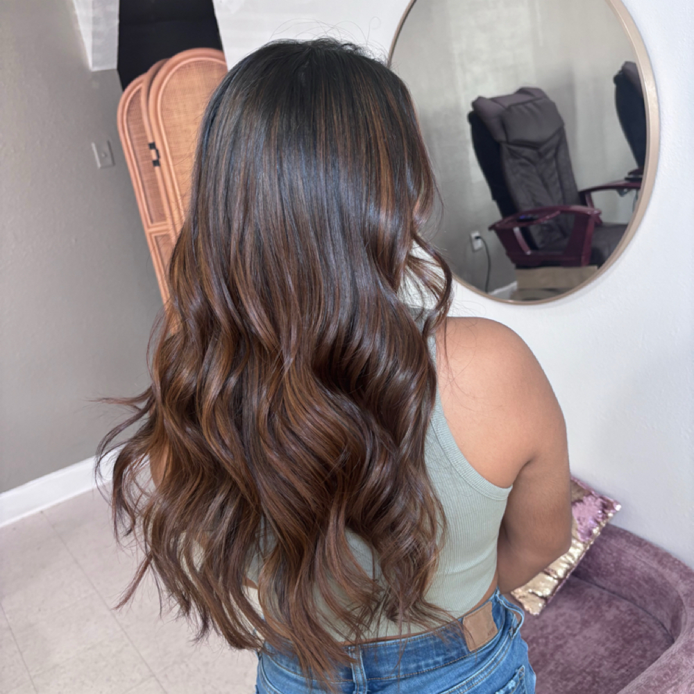 No bleach Balayage at Gina's Hair Studio in Eagle pass, TX