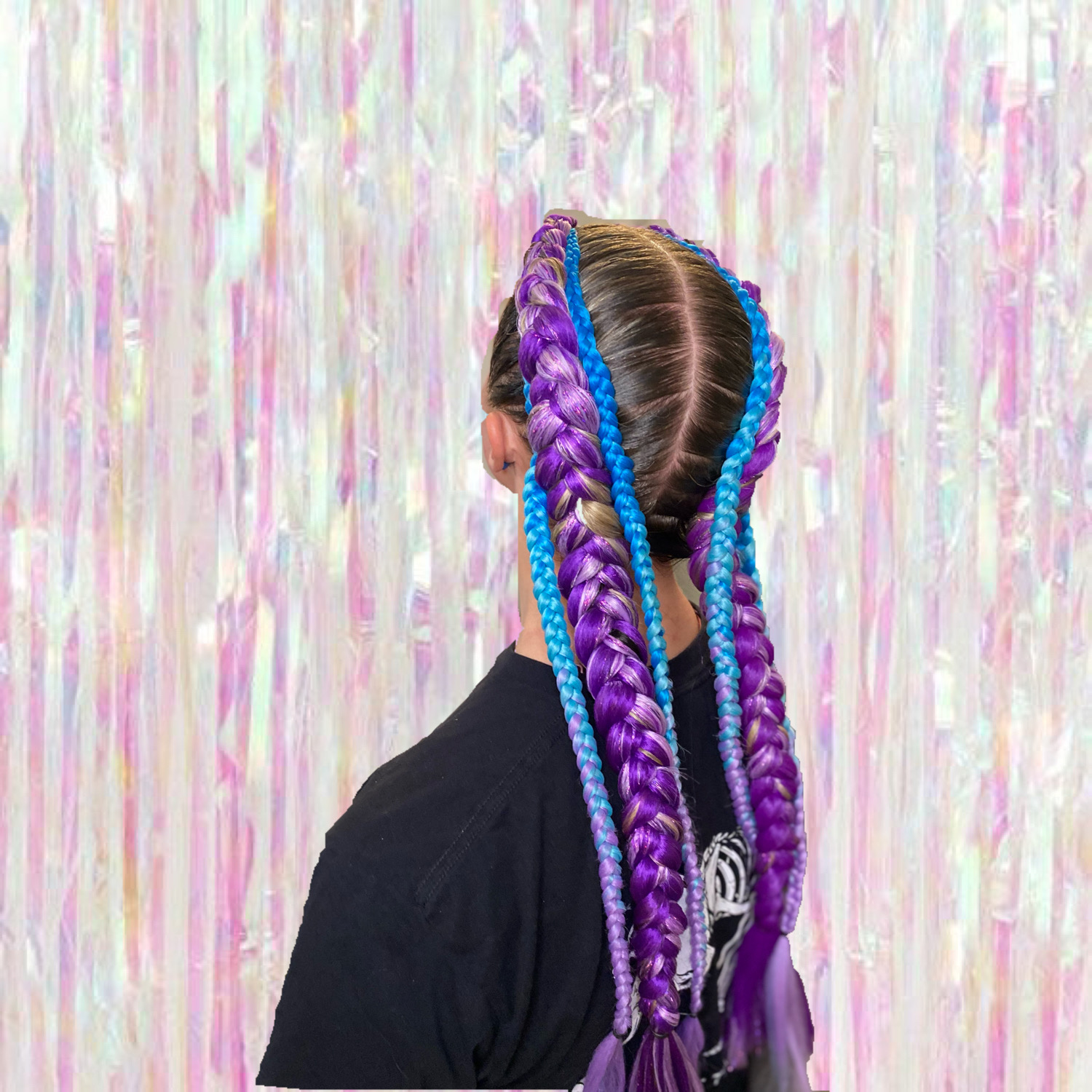 Dutch Braids with Outline Braids