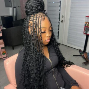 Fulani Boho (Extra Full/Long) at Hollywood Soul Salon Ouchlesshairbraiding in San Diego, CA