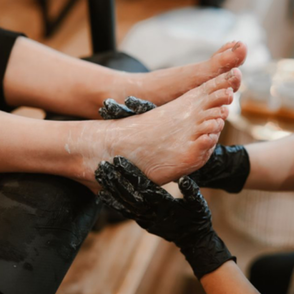 Express Pedicure at His & Hers Barbershop and Salon in Painesville, OH