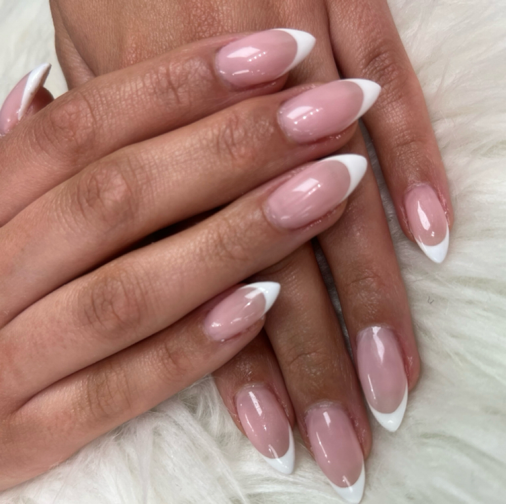 Fullset + French Tip + Gel at Nina Beauty&Brows Studio in North Hollywood, CA