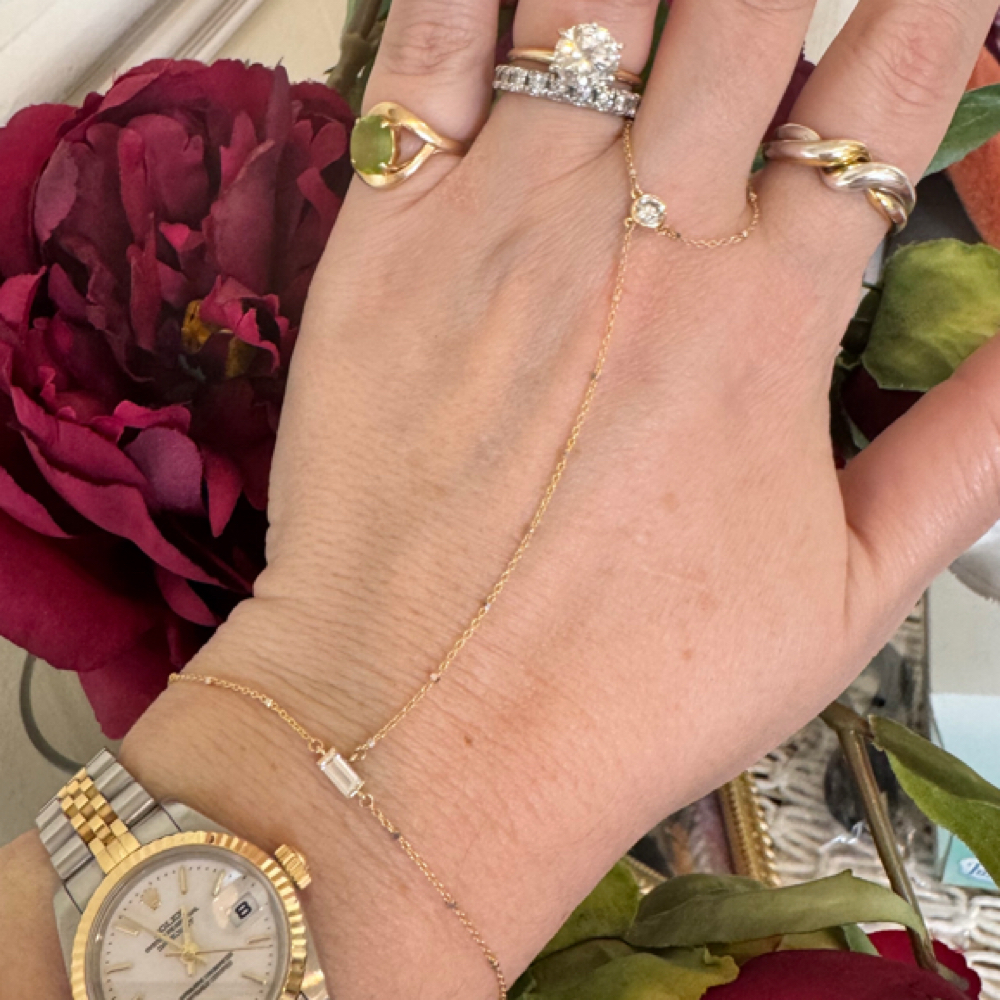 Hand Chain at Pisces Moon Permanent Jewelry in Alexandria, VA