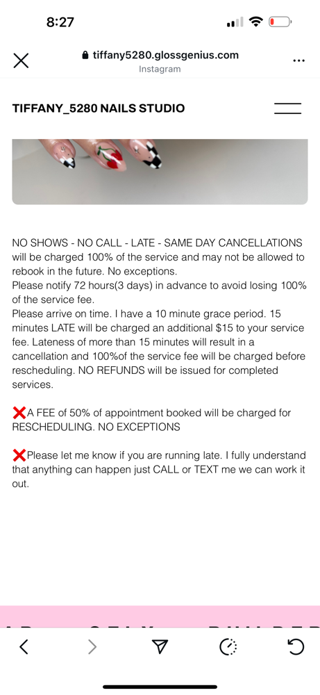 50% Reschedule Fee