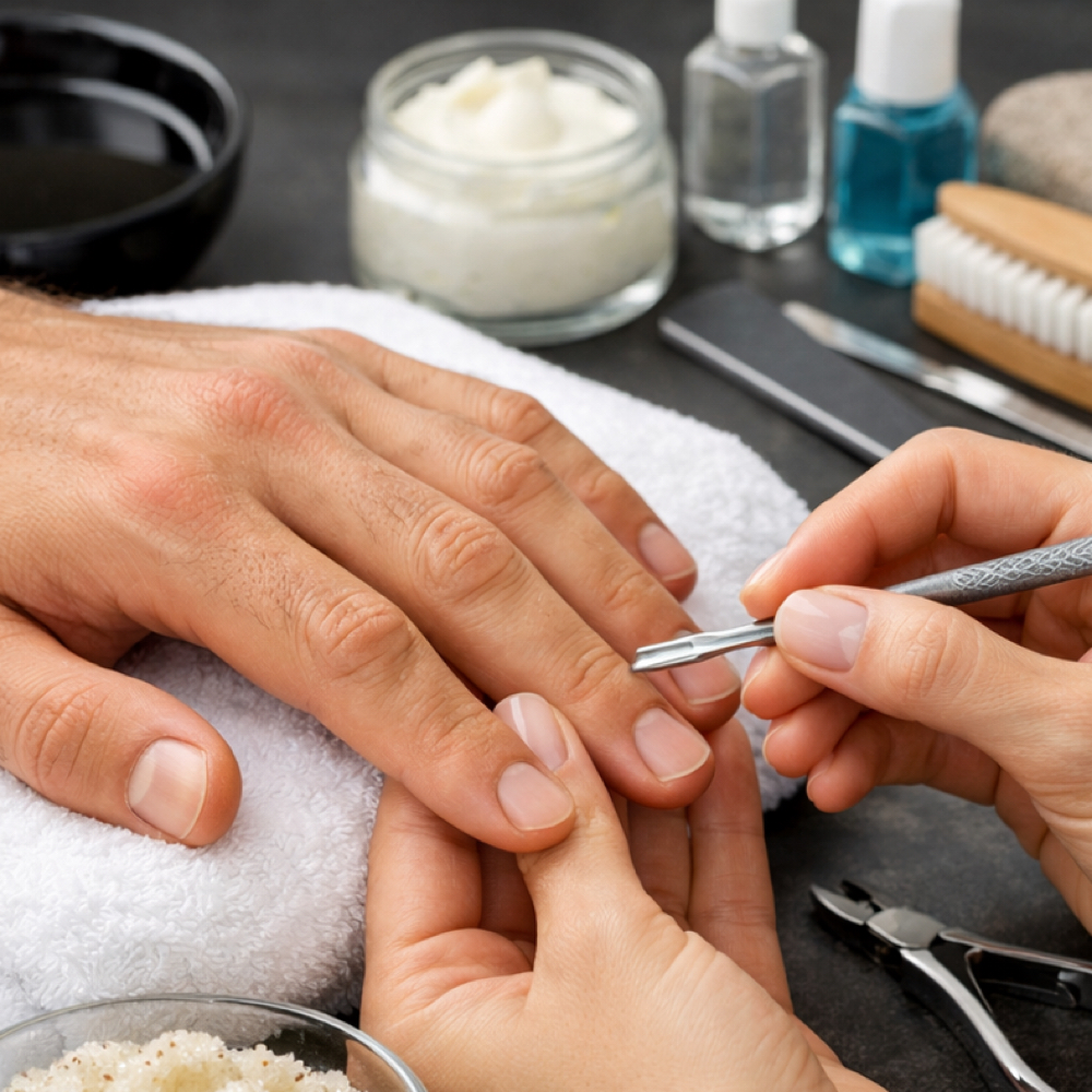 Men's Deluxe Manicure at Uñas Lash & Brows in Lakeland, FL