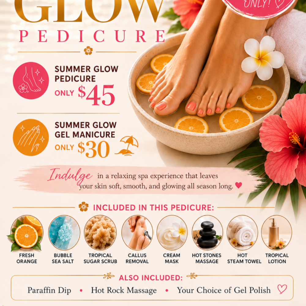 Glow Up Pedicure at Hair and Nails by Vita in Grand Blanc, MI