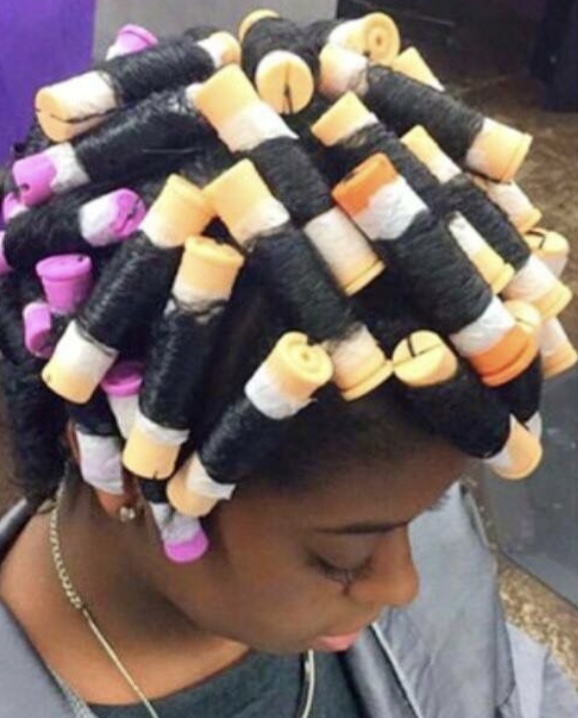 Roller Set & Style - Natural Hair