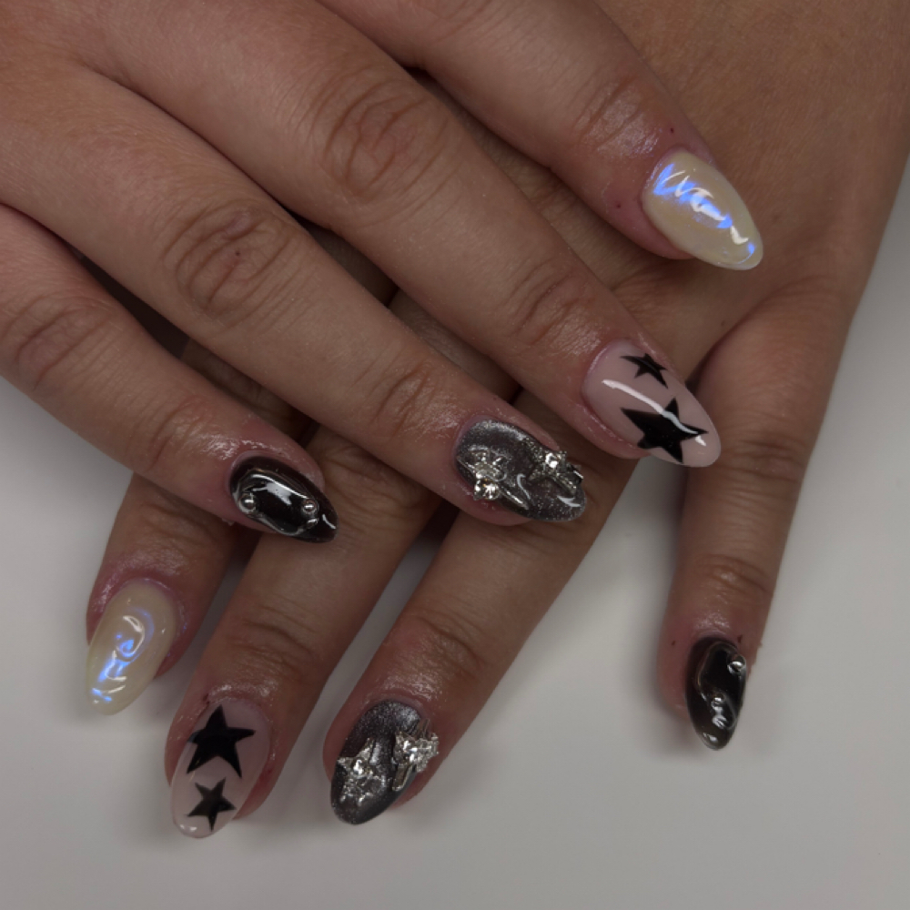 Gel-X Extension, Freestyle Design at Cute Claws Nails in Chesterton, IN