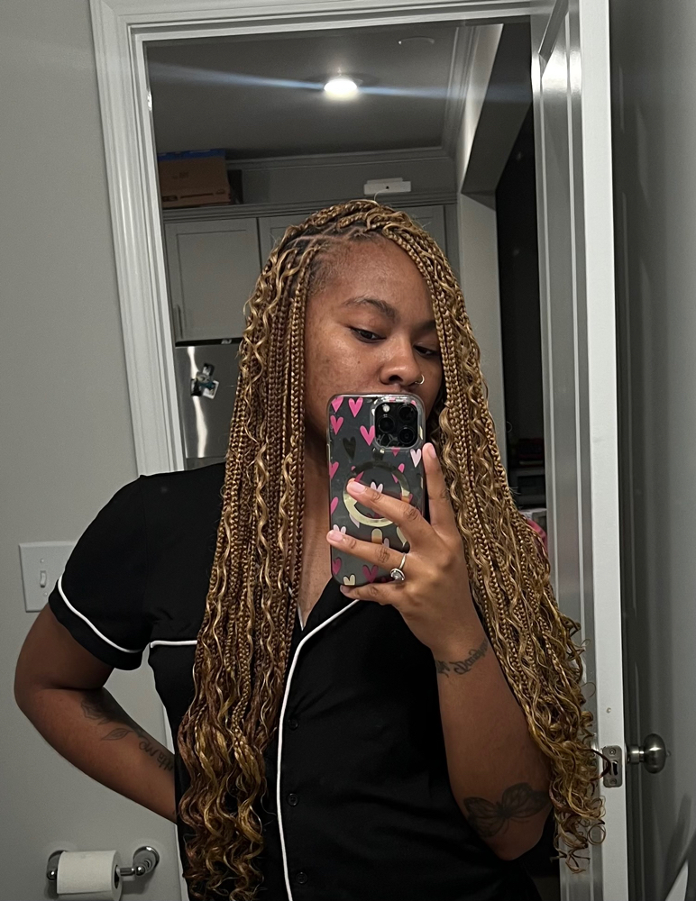 Extra Small Knotless Braids W/ boho