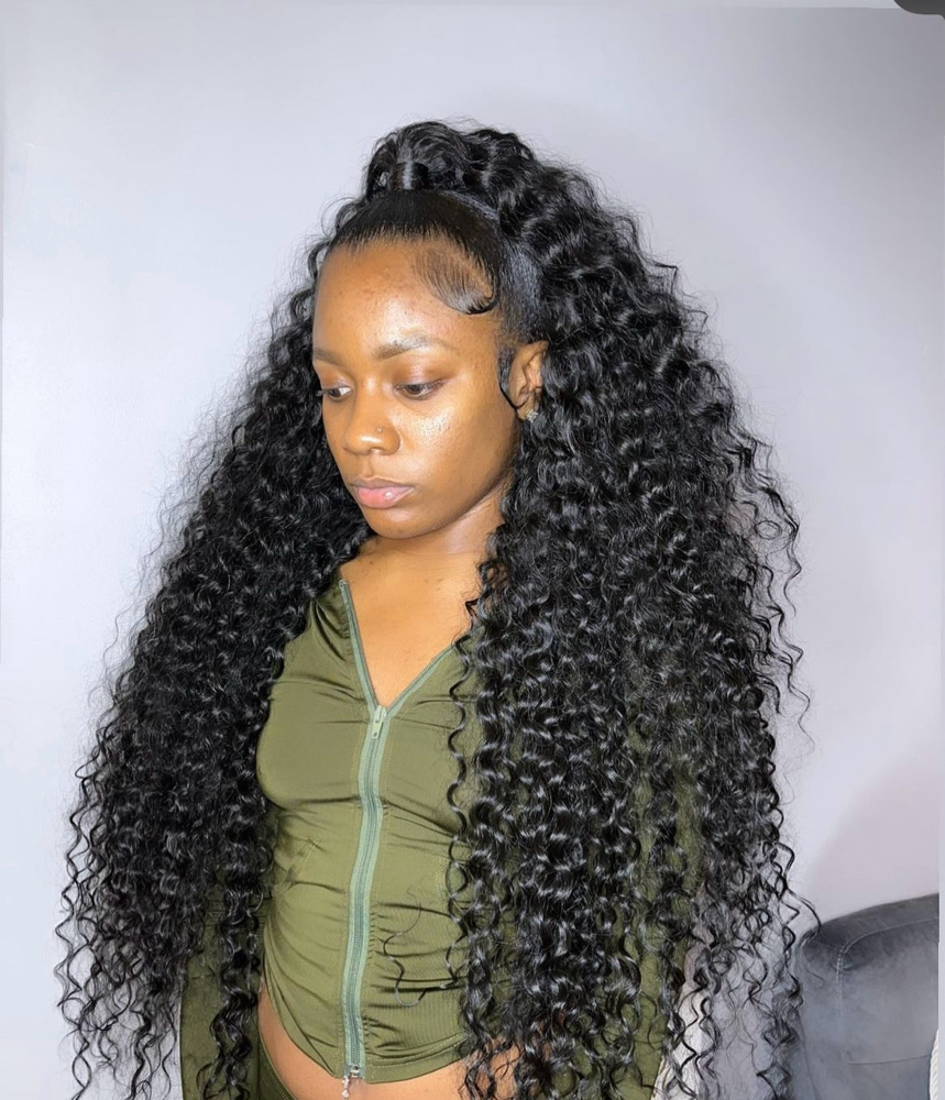 Half Up Half Down Quick Weave