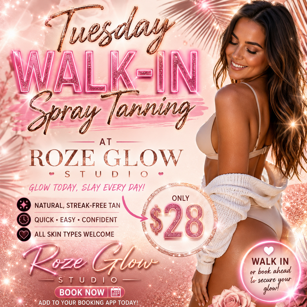 Tuesdays Roze Glow walk Ins at Roze Glow Studios in Normal, IL
