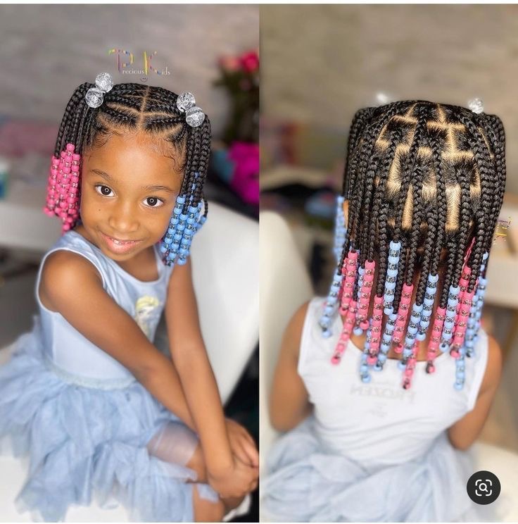 Toddler Cornrows w/ Knotless Braids