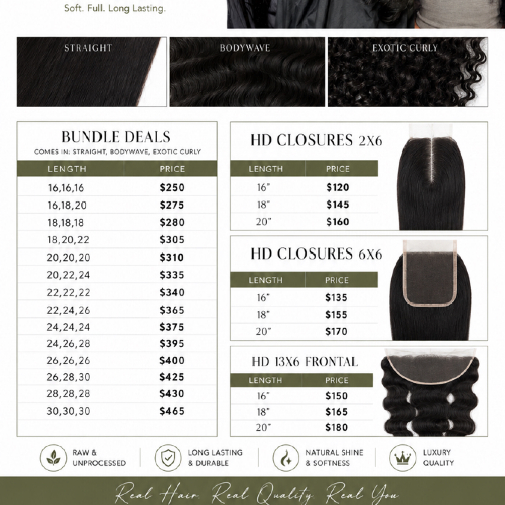 Real. Raw. Rare. Closures/Frontals at Aesthetica by Mari B. in Chicago, IL