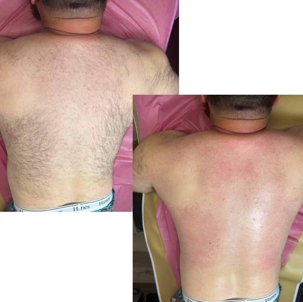 Full back at Classic Waxing Co in La Habra, CA