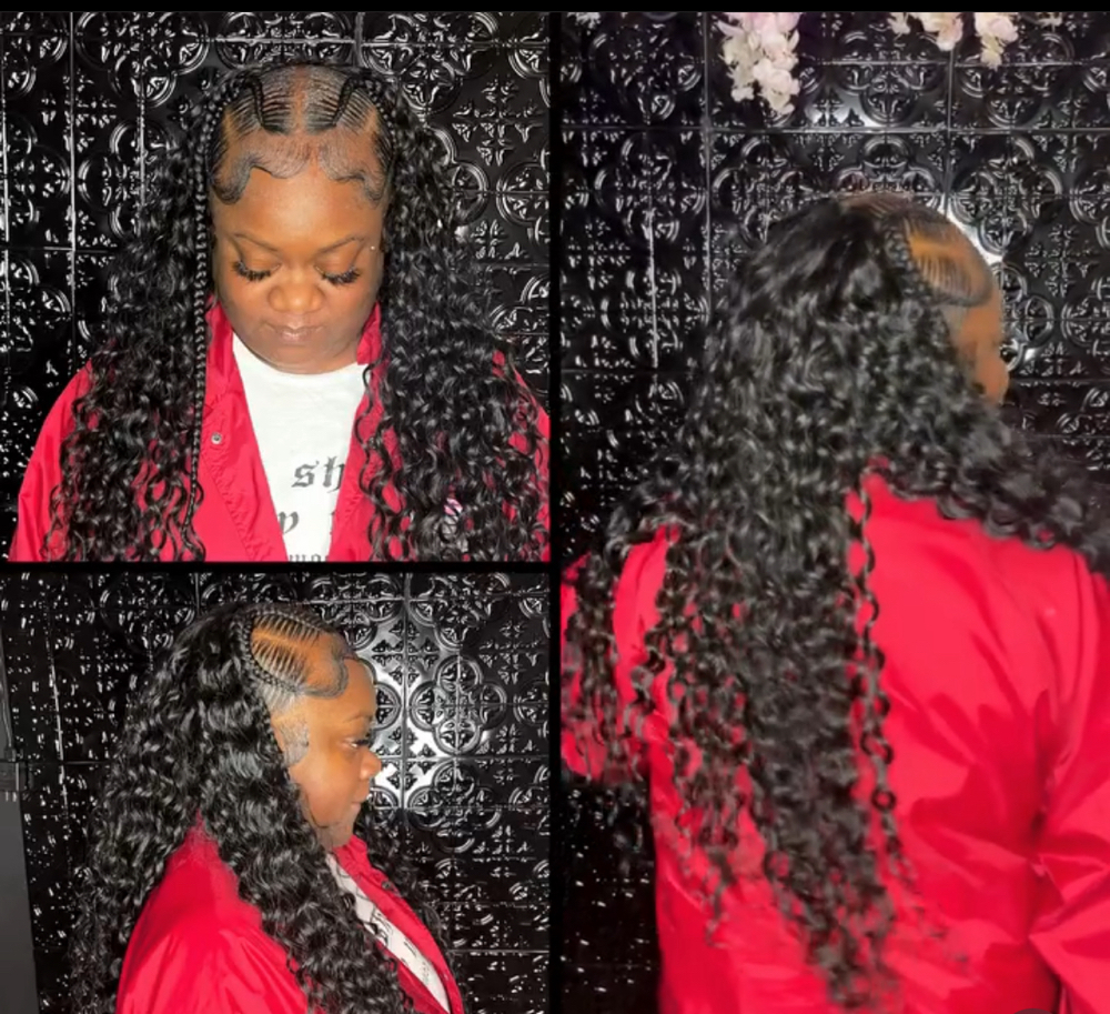 Half Cornrow & Half Weave