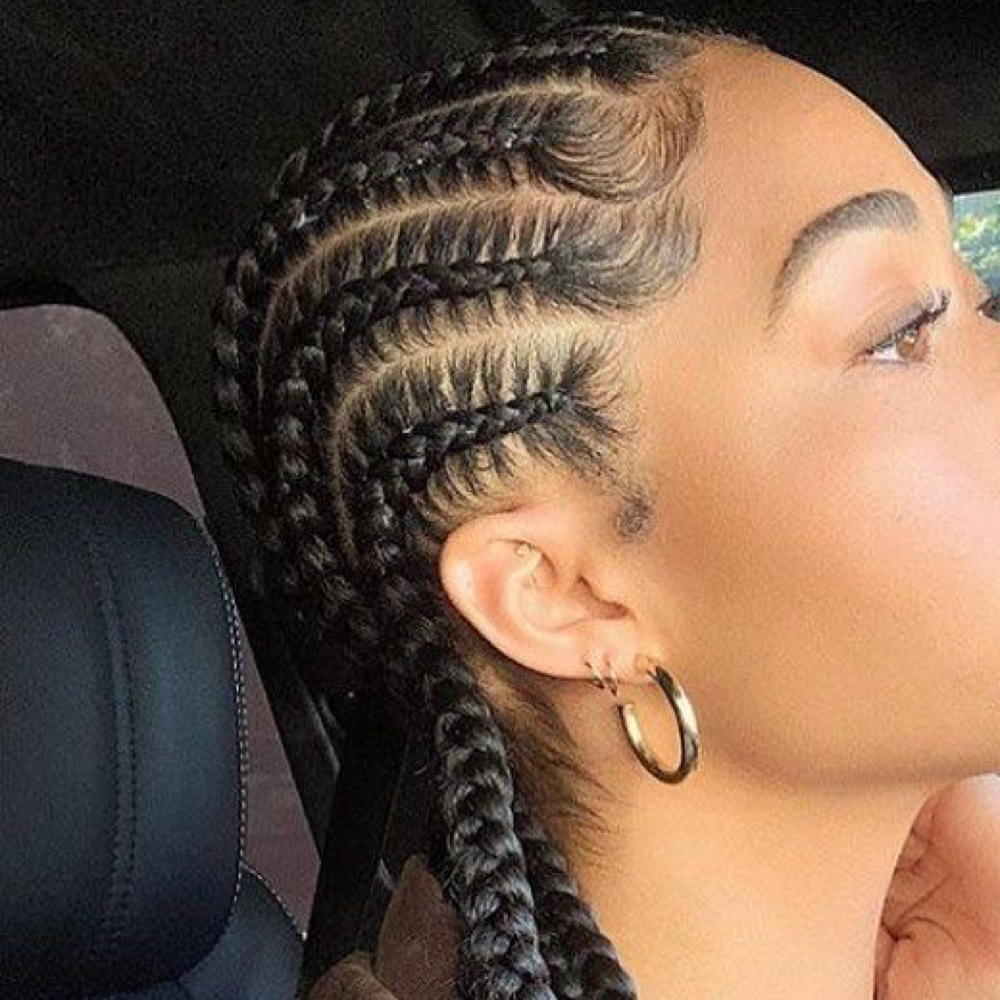 Straight back Cornrows 6-8 Braids at Bare Down There in Fort Collins, CO