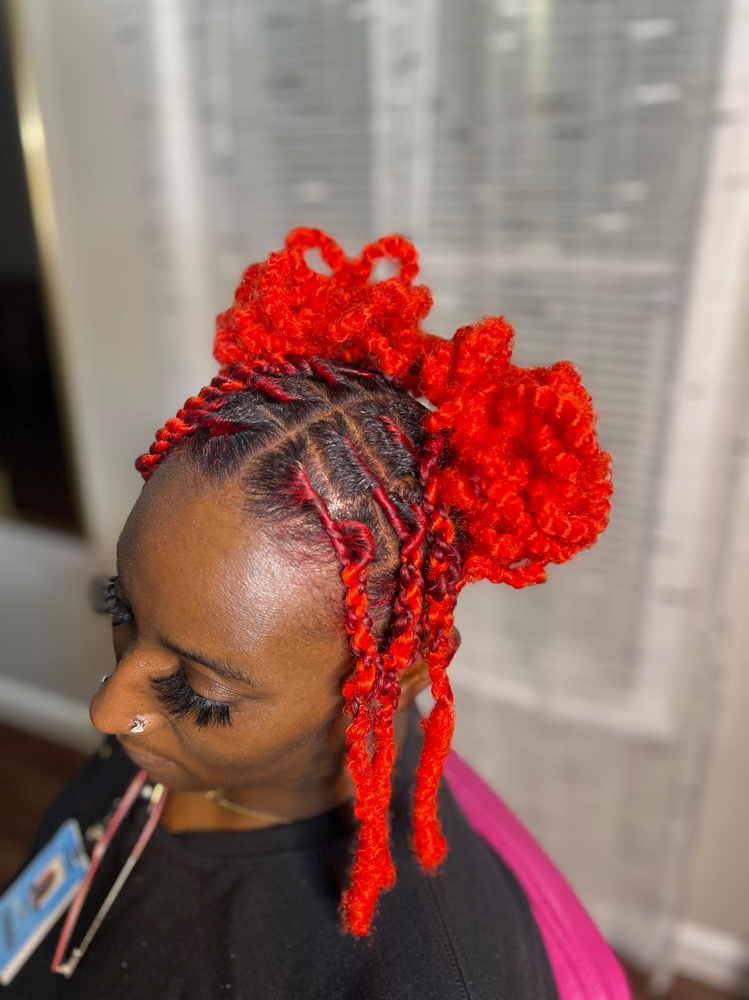 Women Invisible Locs (w Hair Added)