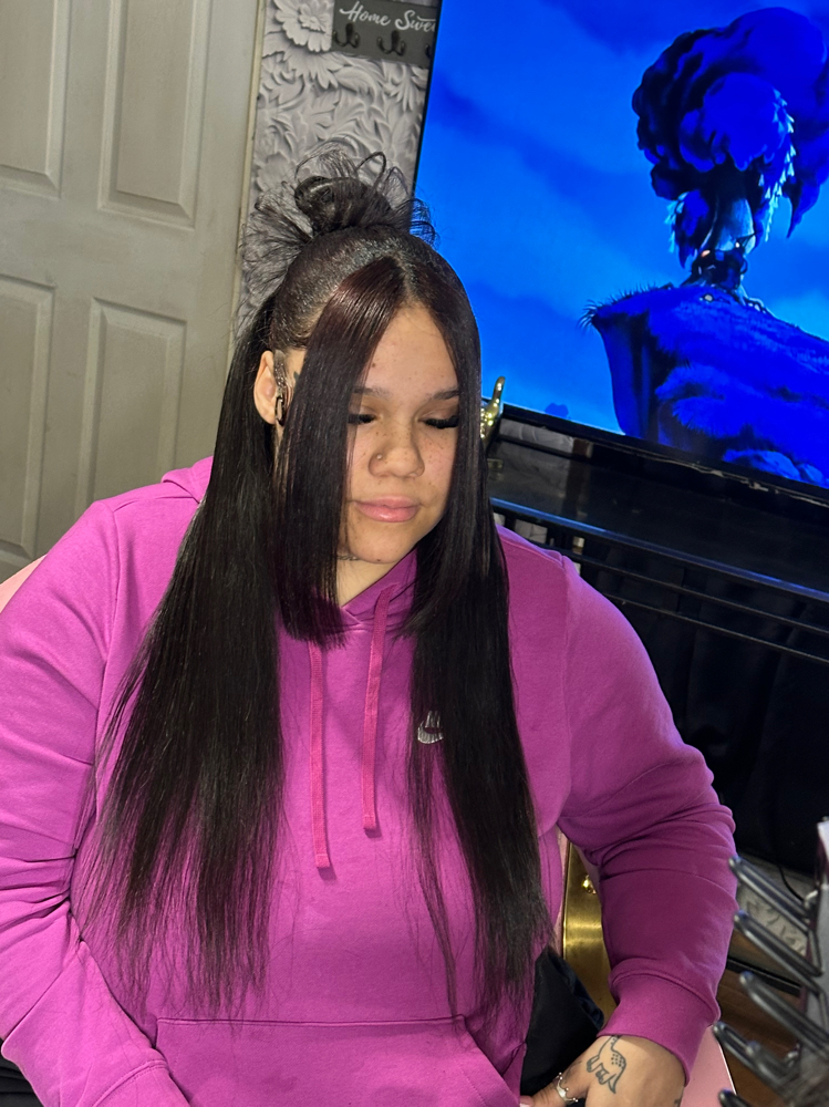 Half Up Half Down Quick Weave at Goddess Stylez in Sealy, TX