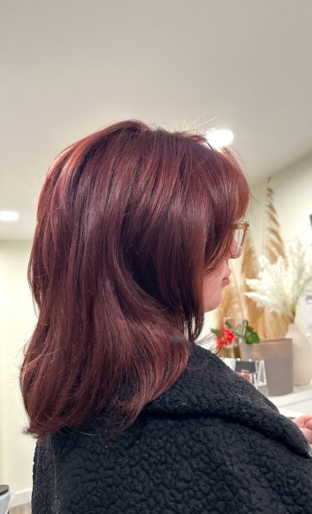 Single Process Color With Haircut at Heather’s Glam in New Hartford, CT