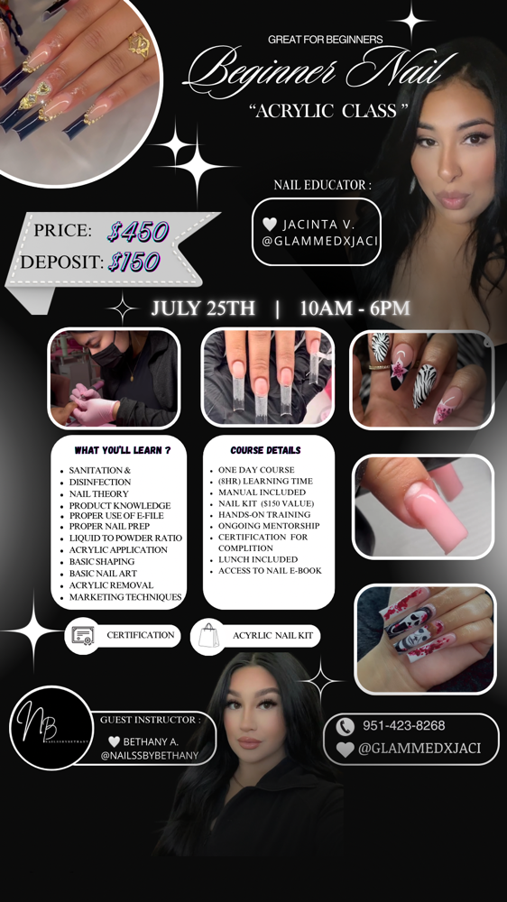 Beginner Nail course ✨💗💅🫶💼 at GlammedxJaci in Hemet, CA