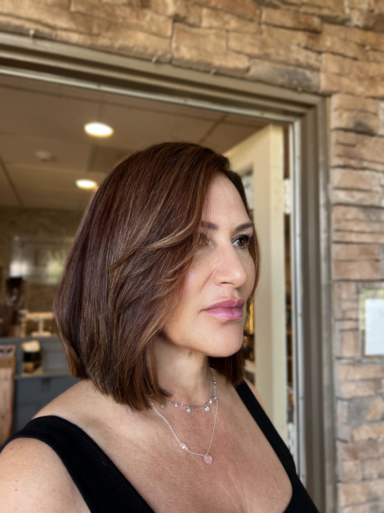 Grey Coverage + haircut