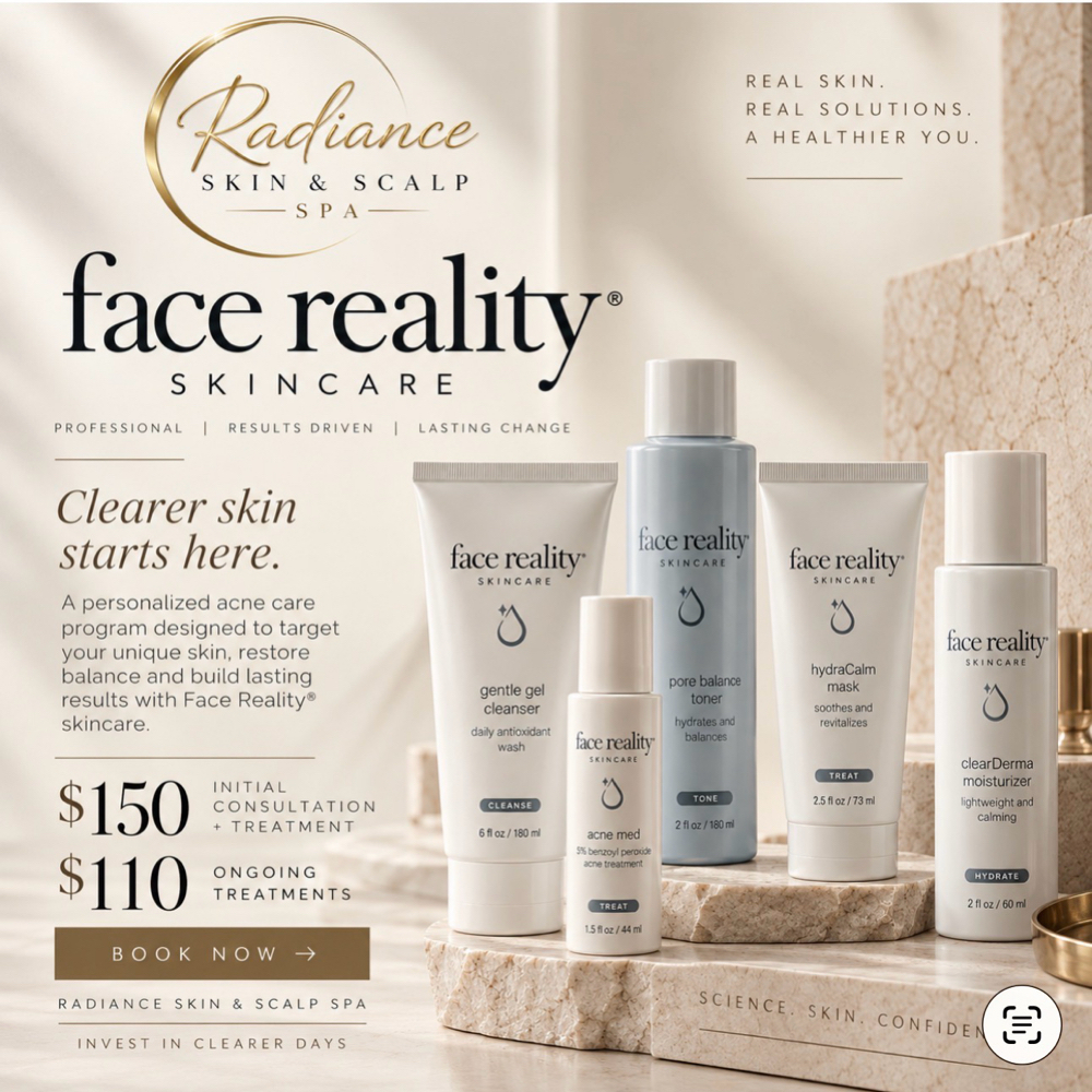 Face Reality Acne Program at Radiance Skin and Scalp Spa in Amarillo, TX