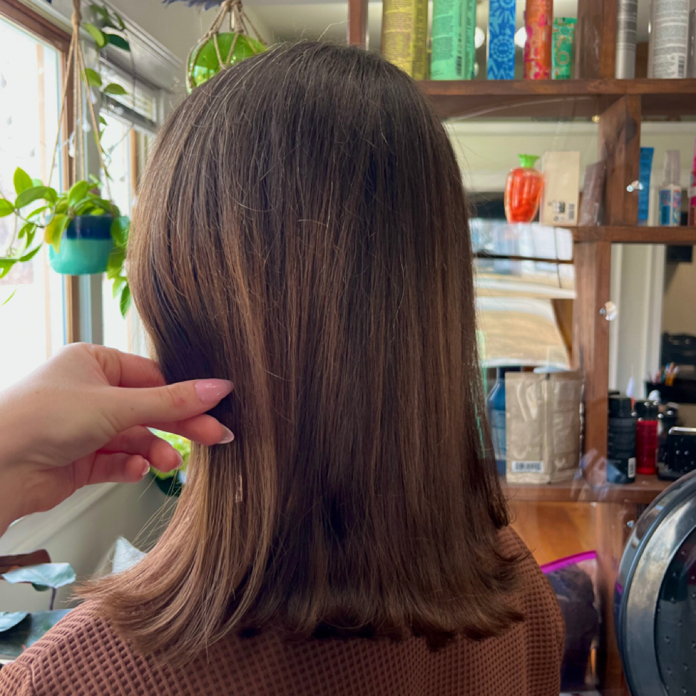Woman’s hair cut at kennady cyr in Kennebunk, ME