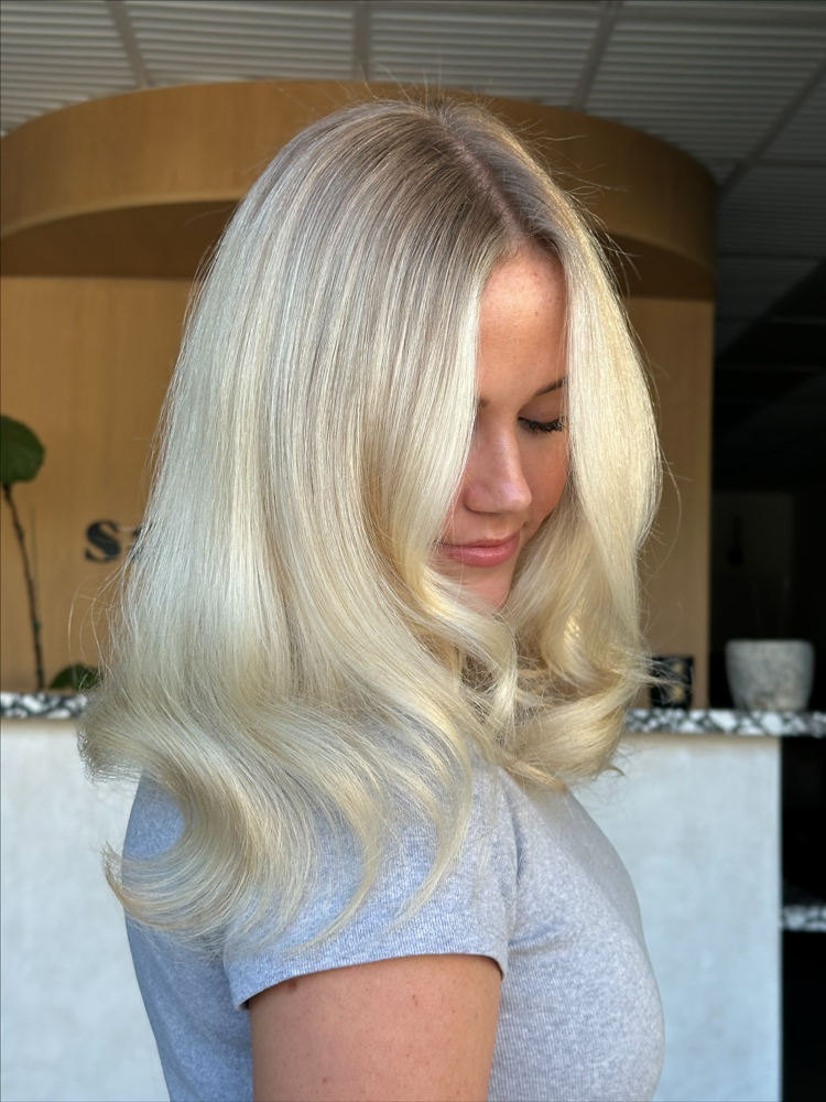 Partial Custom Blonding at lily skye hair in Encinitas, CA