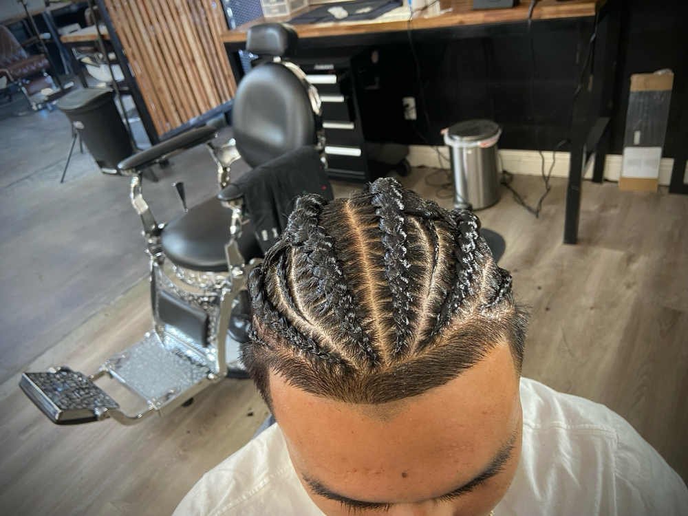 6 Braids at Sacredbarber in Sacramento, CA