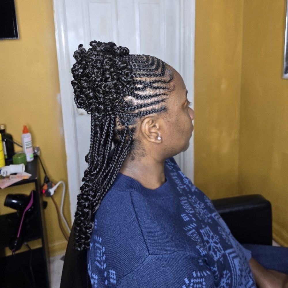 Golden Sunburst Braids at Braids By Veronica in Lanham, MD
