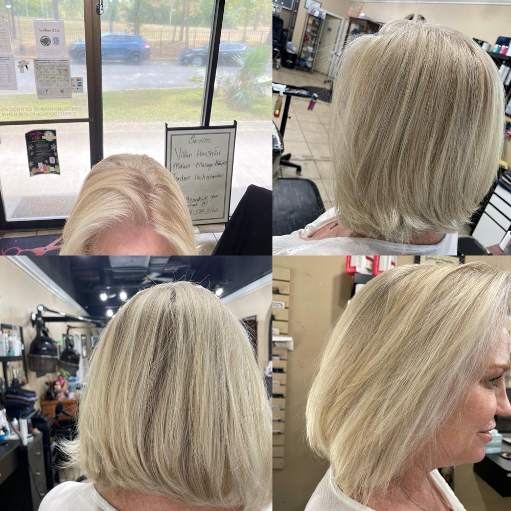 Partial Hi-lites Toner &blowdry