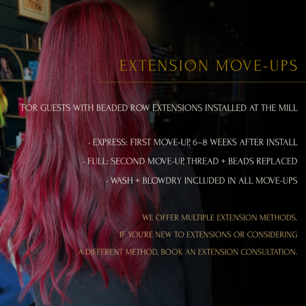 Extension Move-Ups at The Mill Hair Studio in Huntington, NY