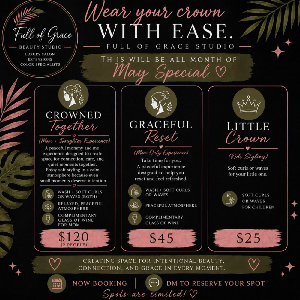 Mothers Day Special at Full of Grace Beauty Studio in Enid, OK