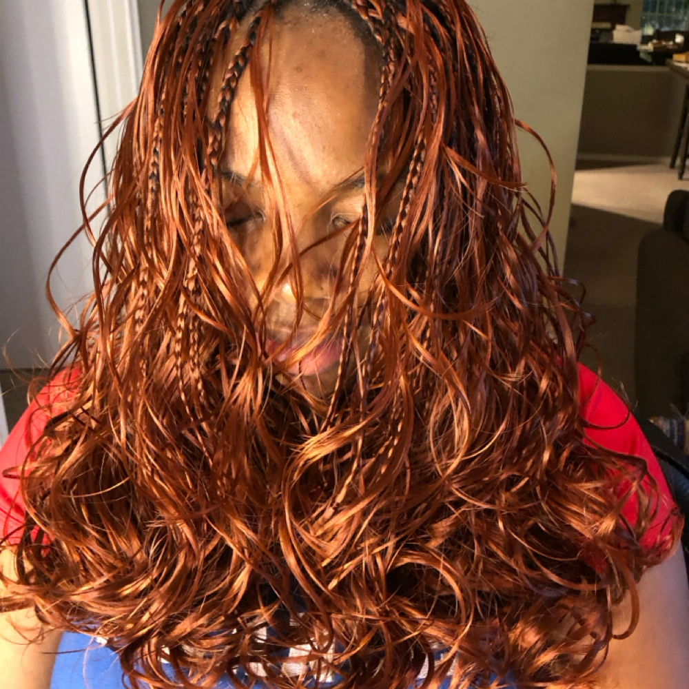 LUXURY BOHO FRENCH CURLS (MID-BACK) at Burma The Braider