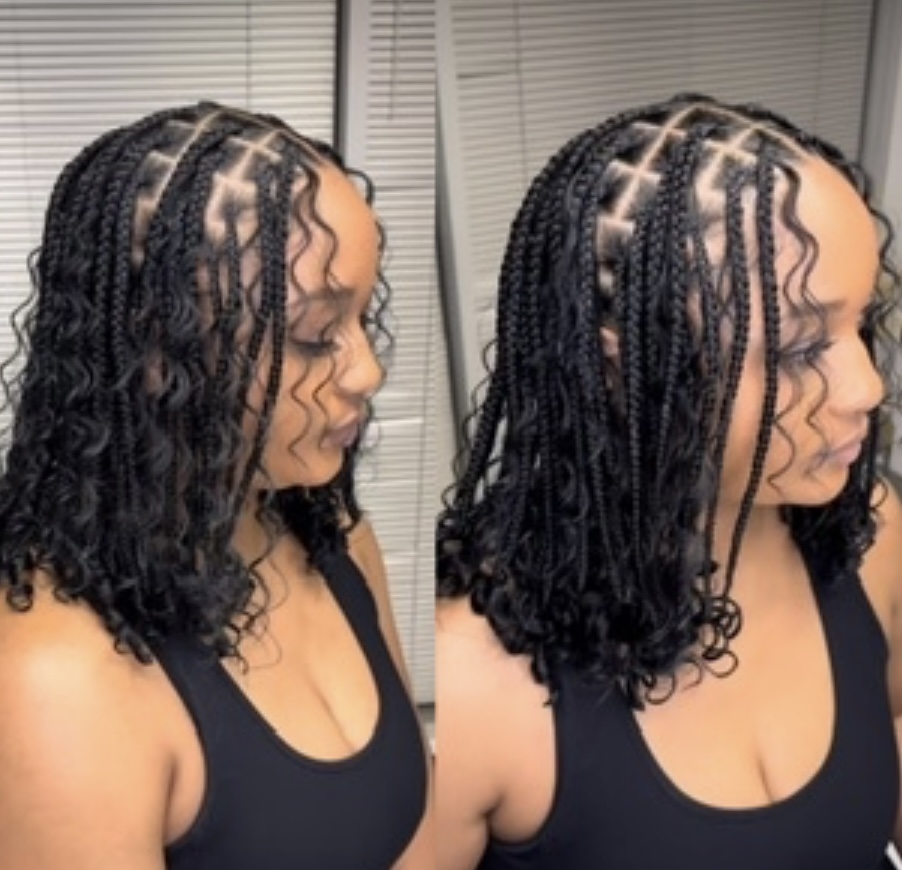 Goddess Knotless Bob Braids (Med)