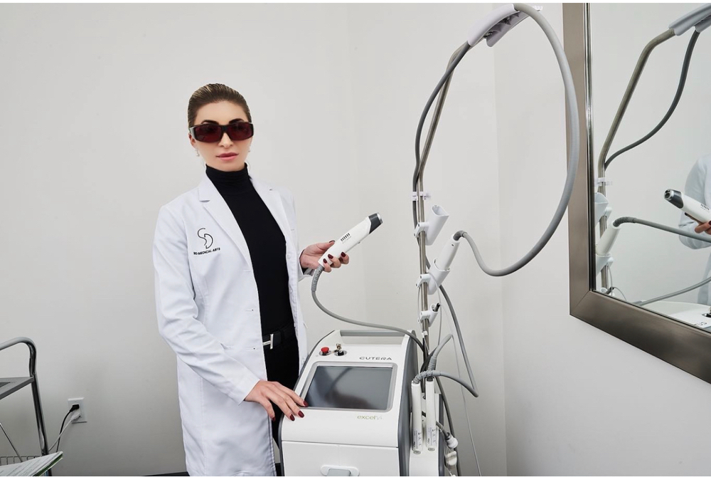 Excel V laser treating vascular
