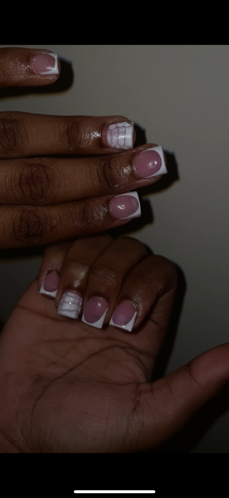 Natural Nail acrylic Overlay at Nici Did My Set in Falling Waters, WV