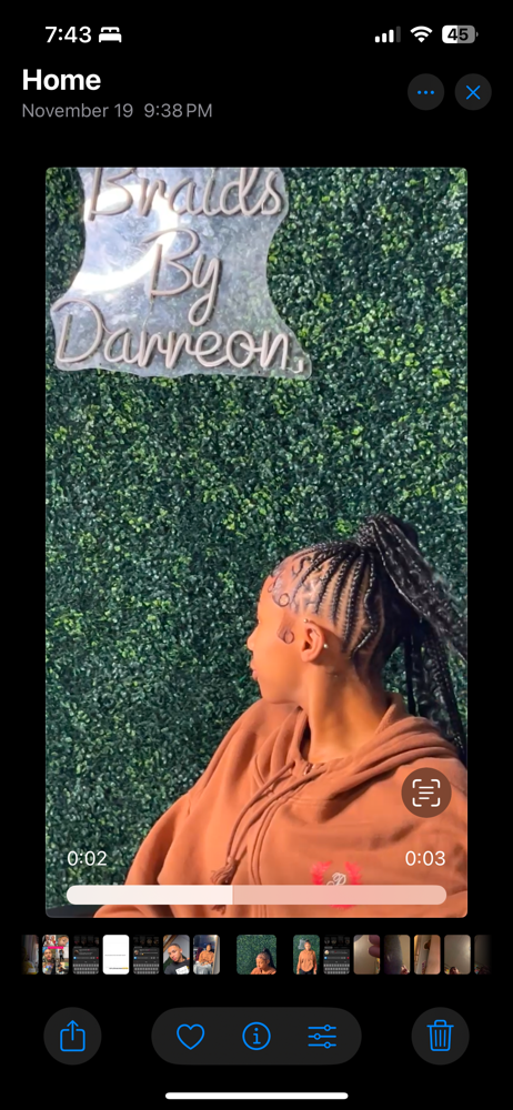smedium braided ponytail