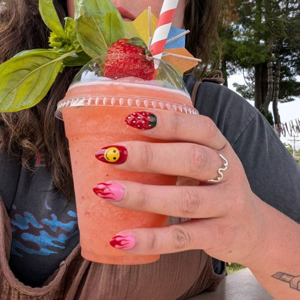 Dip Powder with Designs at Soluna Nail Studio in Pittsfield, MA