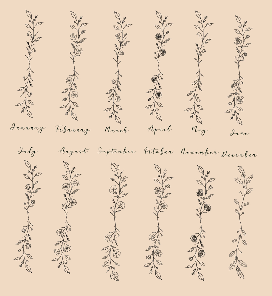 Birth Flower Bracelet