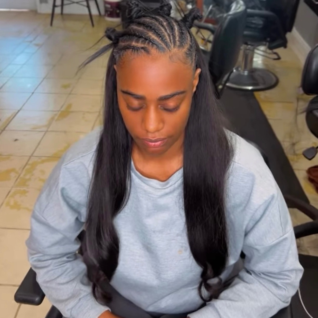Half-Up, Half-Down Hairstyle at Allures Beauty