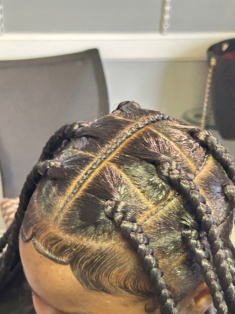 Large knotless with/small braids at The Hairapist Experience in Mount morris, MI