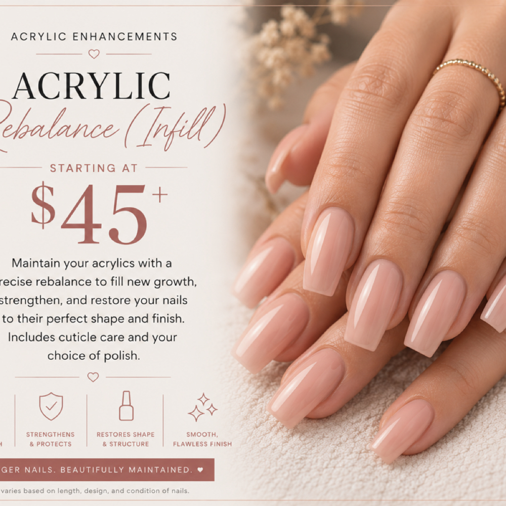Acrylic Rebalance (infill) at Studio 811 Nail Studio in Ellensburg, WA