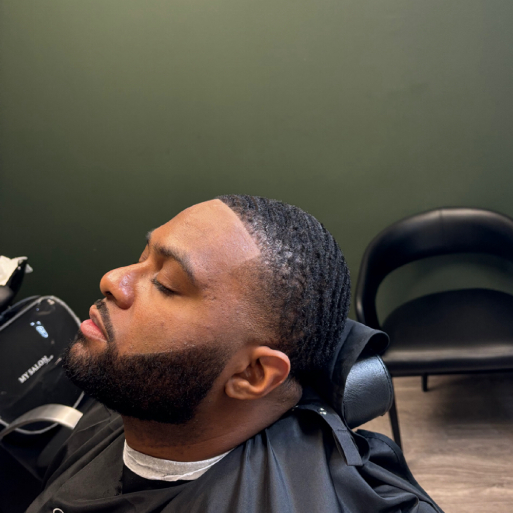 Haircut With Beard Detail at Versatile Blends in Woodstock, GA