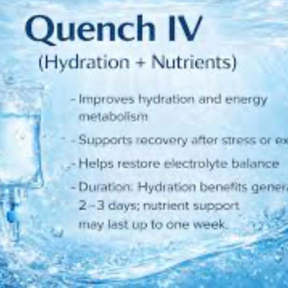 Quench IV Therapy. at Bella Aesthetics By Luisa in Evanston, WY