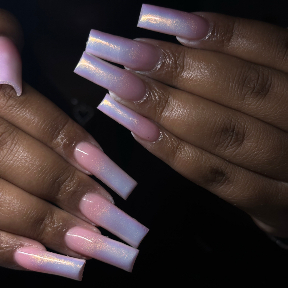 Long French/V-Cut/Ombre Set at Plush Kay Beauty Services in Tulsa, OK