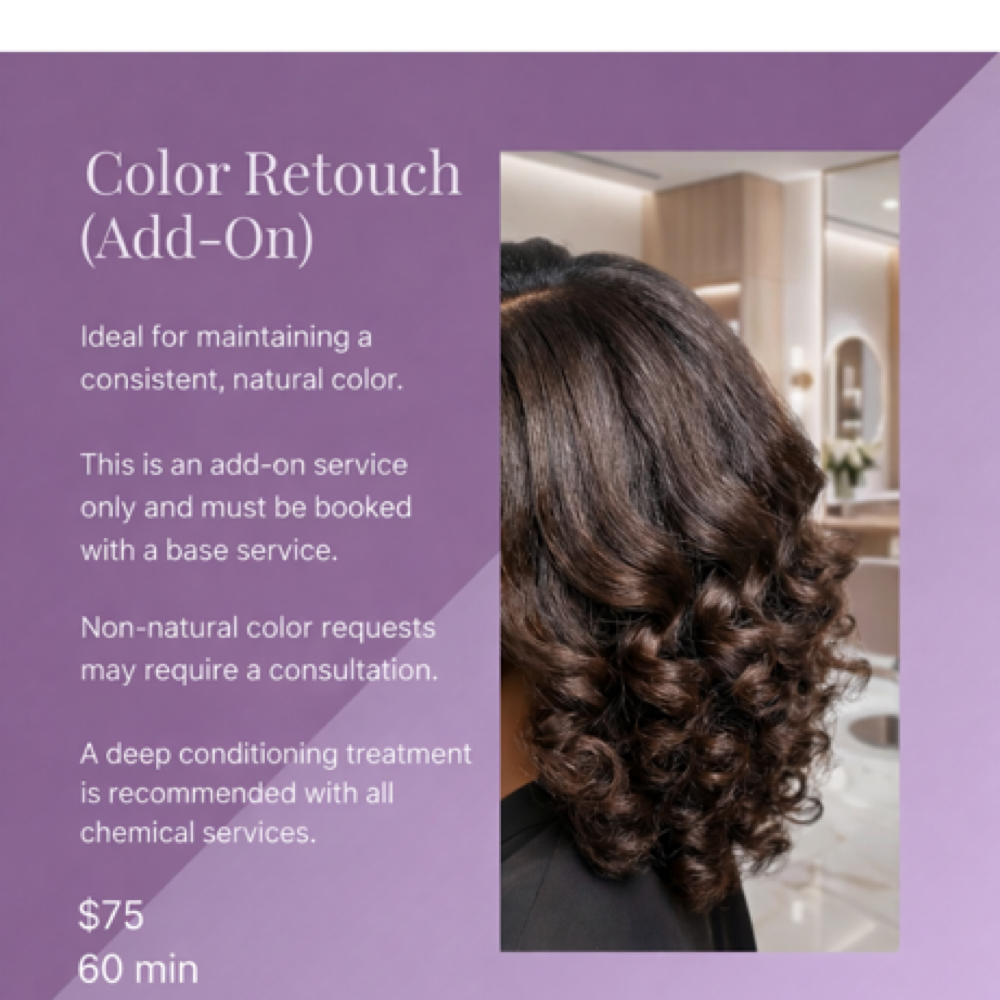 Color Retouch/Add On Service at Hair by J’Rena’ in Lawrenceville, GA
